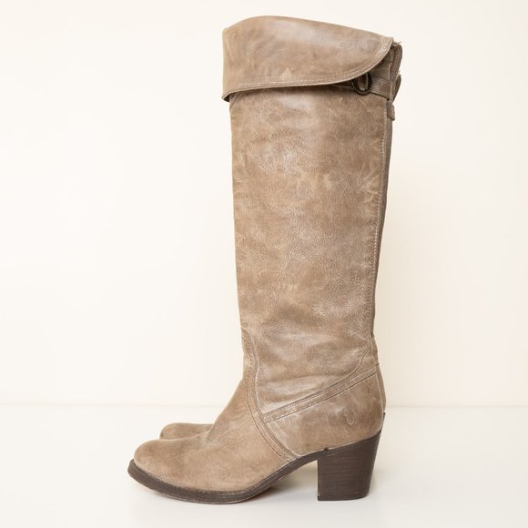Frye Shoes - Frye Jane Riding Tall Cuff Leather Boots